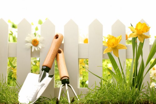 Professional landscaper working in Beckenham garden